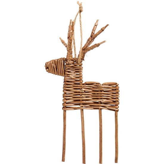 Proutěný dekorační jelen Ib Laursen V.28 cm_0