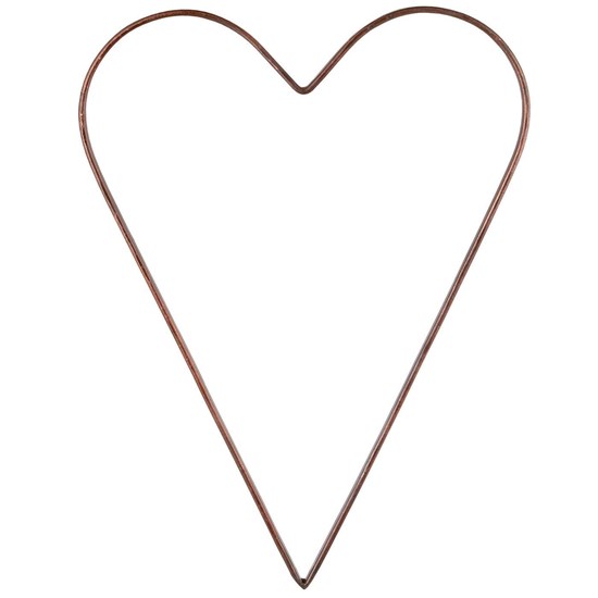 Kovová dekorace Ib Laursen srdce V.30 cm hnědá_0