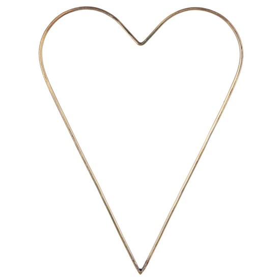 Kovová dekorace Ib Laursen srdce V.30 cm zlatá_0