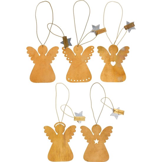 Mosazný anděl na zavěšení Ib Laursen Gloria SET/5 druhů_0