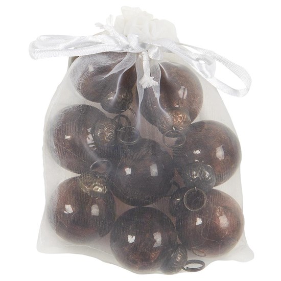 Skleněné vánoční ozdoby Ib Laursen P.3,3 cm SET/8ks moka_0