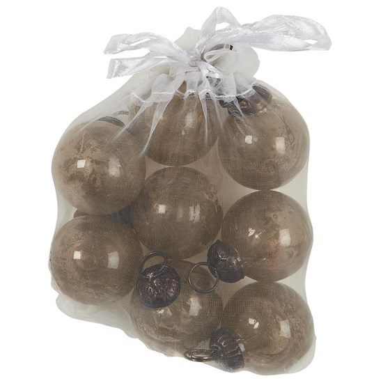 Skleněné vánoční ozdoby Ib Laursen P.3,3 cm SET/8ks šedé_0