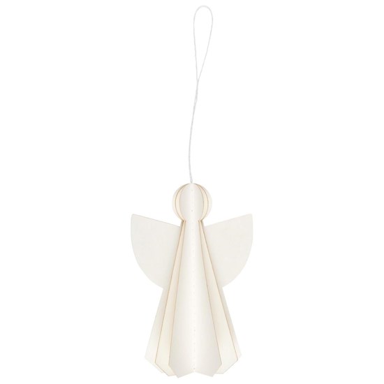 Papírová vánoční ozdoba anděl Ib Laursen V.14 cm bílá_0