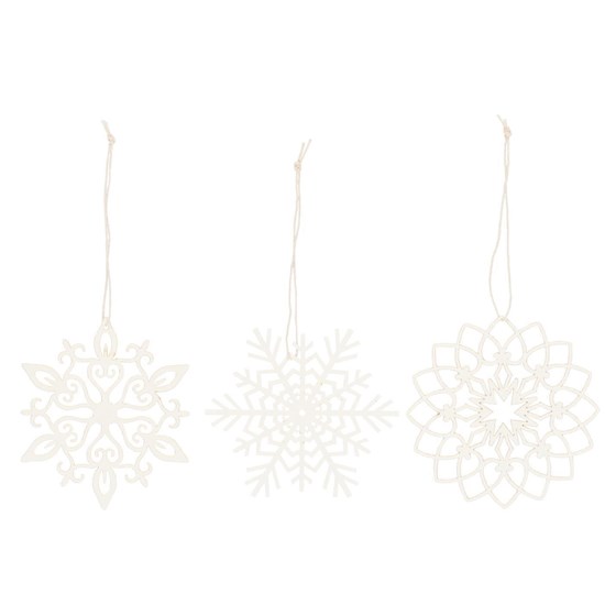 Papírové vánoční ozdoby vločky Ib Laursen SET/3ks bílé_0