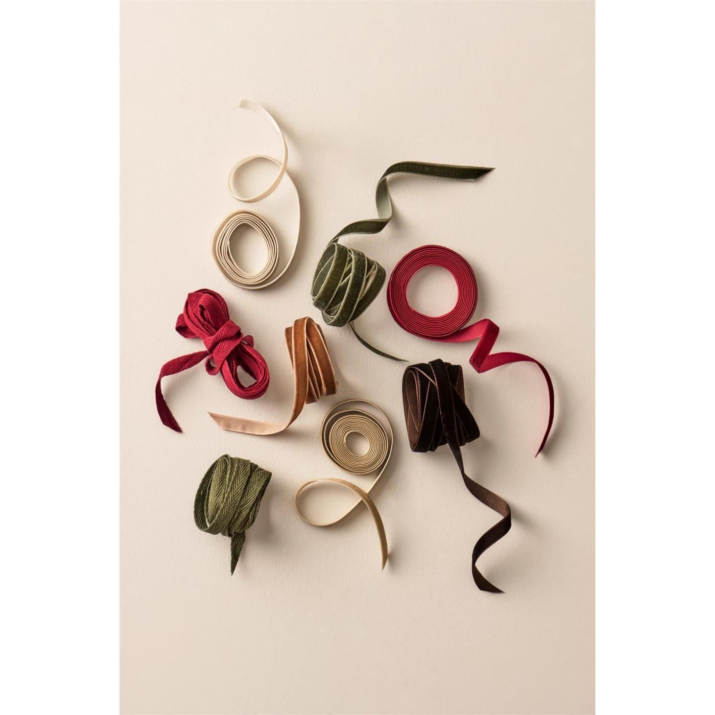 Sametová stuha na cívce Ib Laursen 10 m rust_0