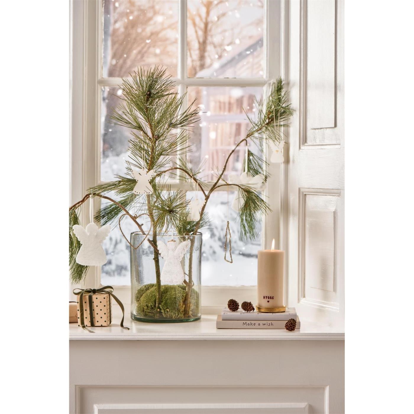 Látková ozdoba anděl Ib Laursen s výšivkou SET/4 druhy_2