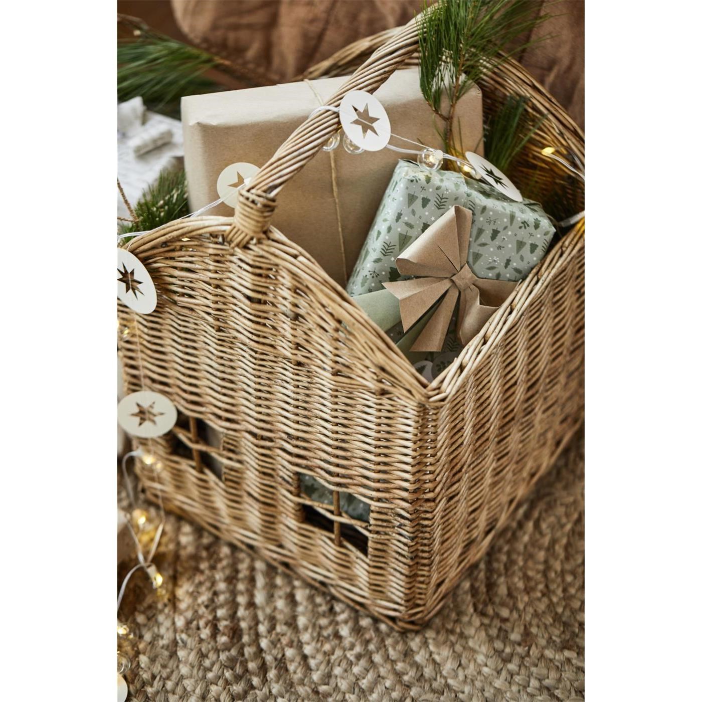 Proutěný košík domeček Ib Laursen V.40 cm přírodní_2