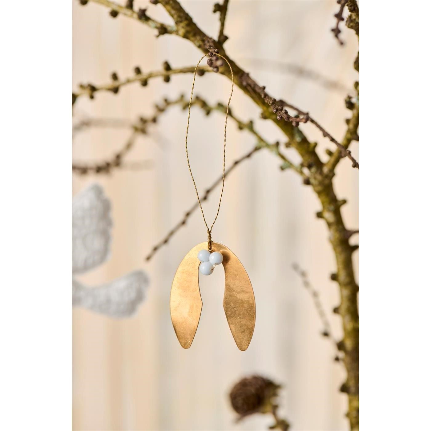 Mosazná ozdoba jmelí na zavěšení Ib Laursen Gloria_0