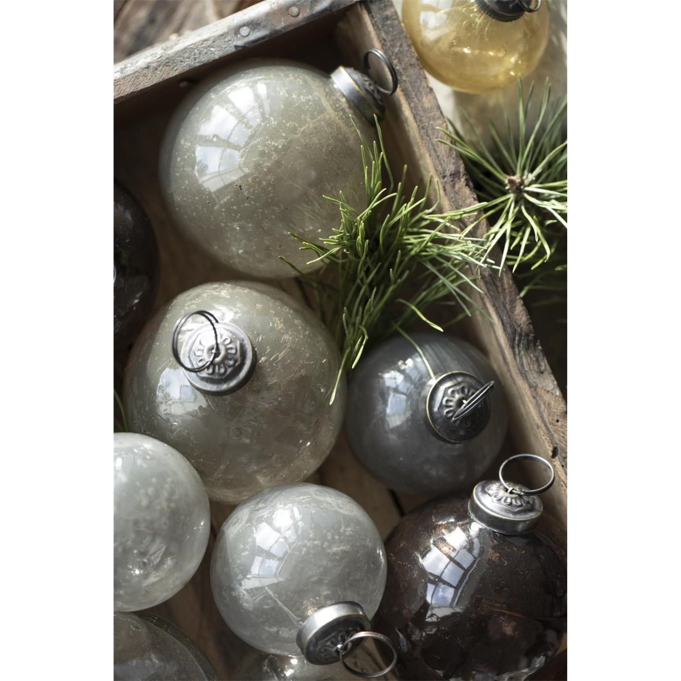 Skleněná vánoční ozdoba Ib Laursen P.8 cm medová_0