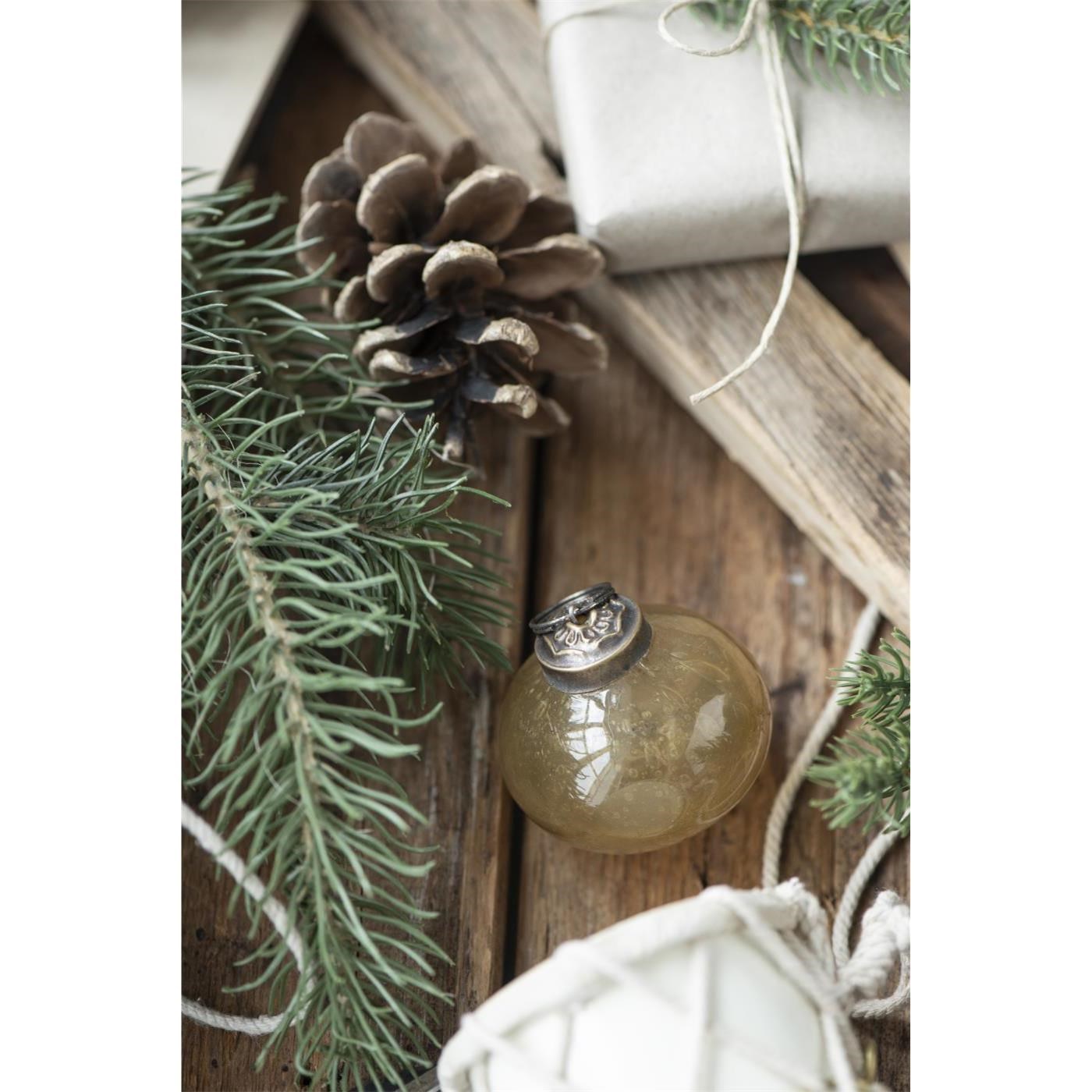 Skleněné vánoční ozdoby Ib Laursen P.3,3 cm SET/8ks medové_1