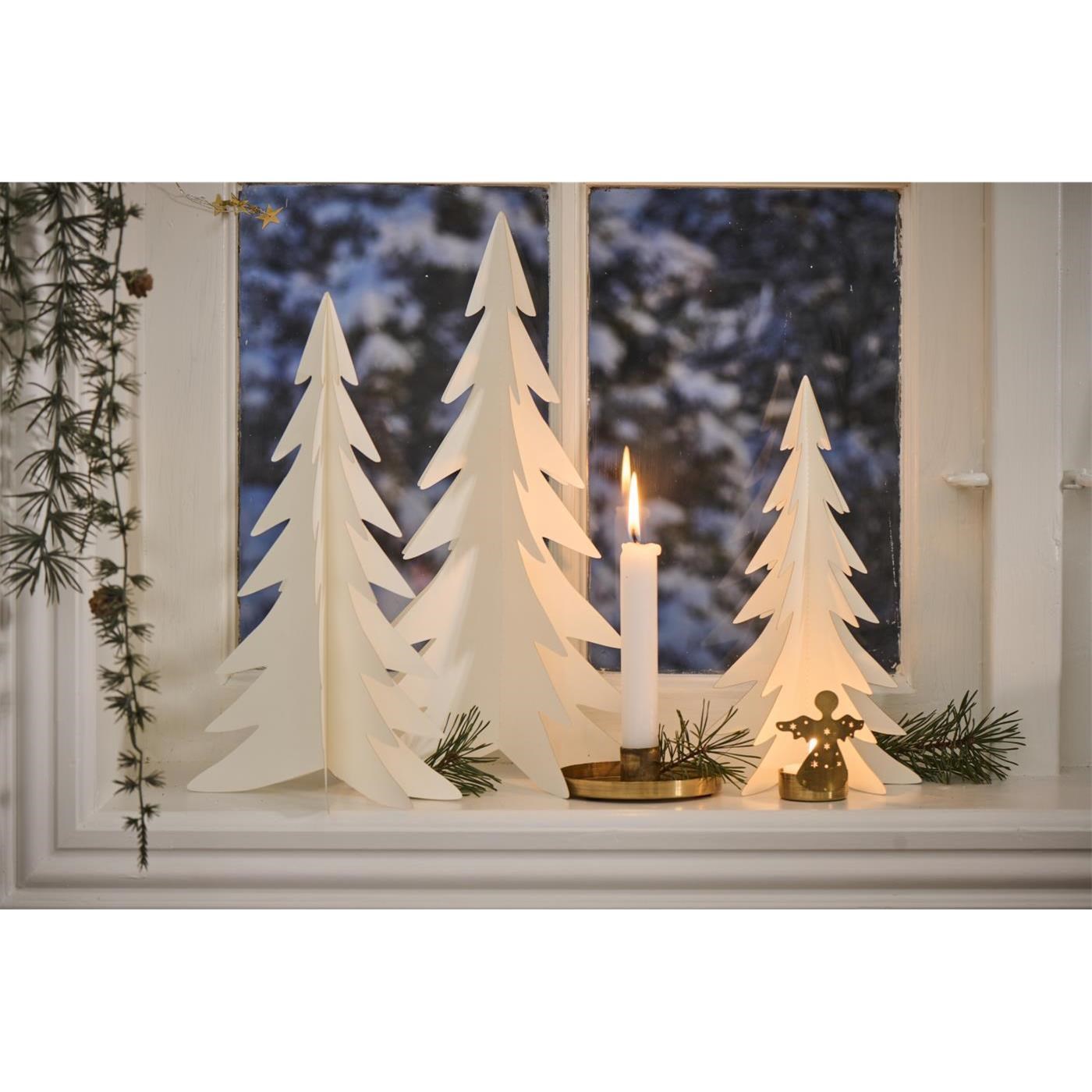 Papírový vánoční stromek Ib Laursen V.25 cm bílý_1