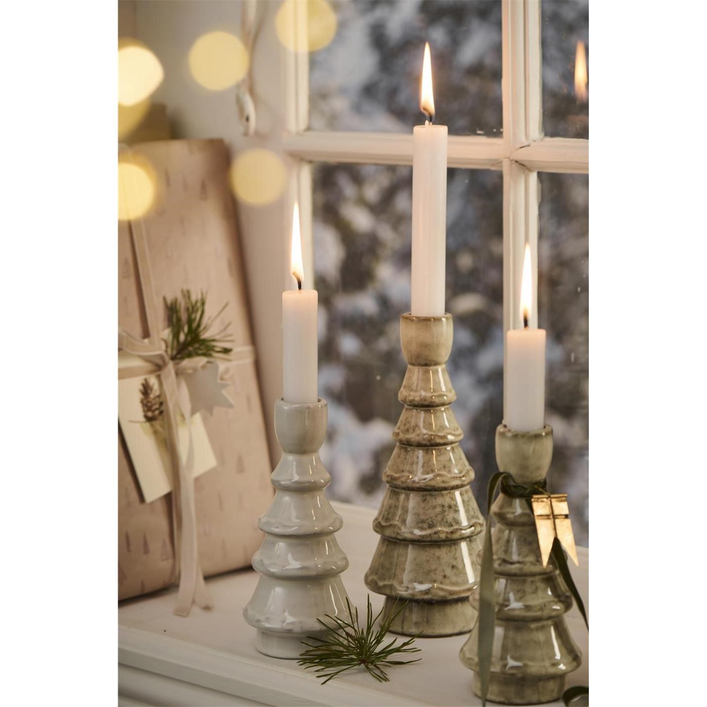 Porcelánový svícen Ib Laursen V.16 cm bílý_0