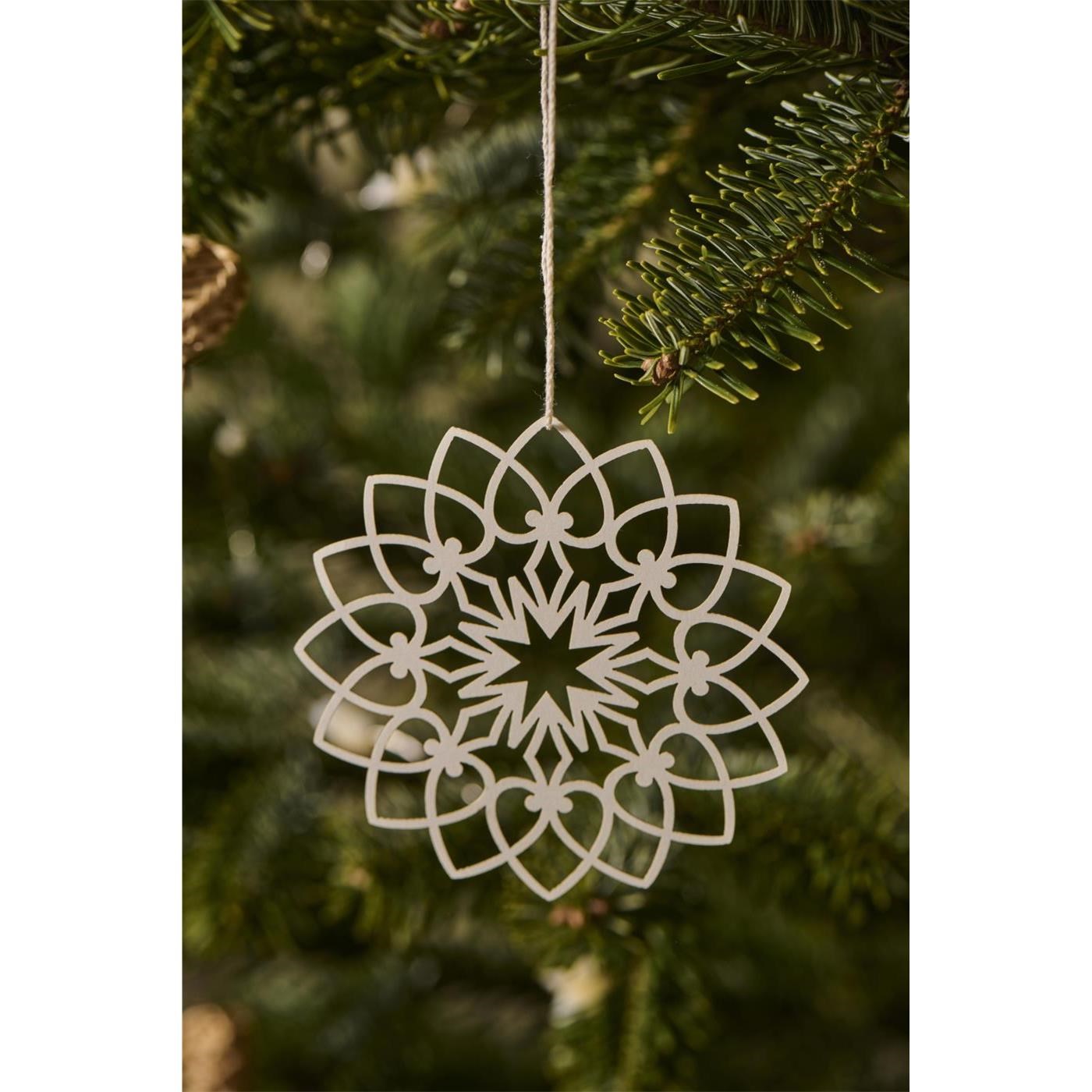 Papírové vánoční ozdoby vločky Ib Laursen SET/3ks bílé_0