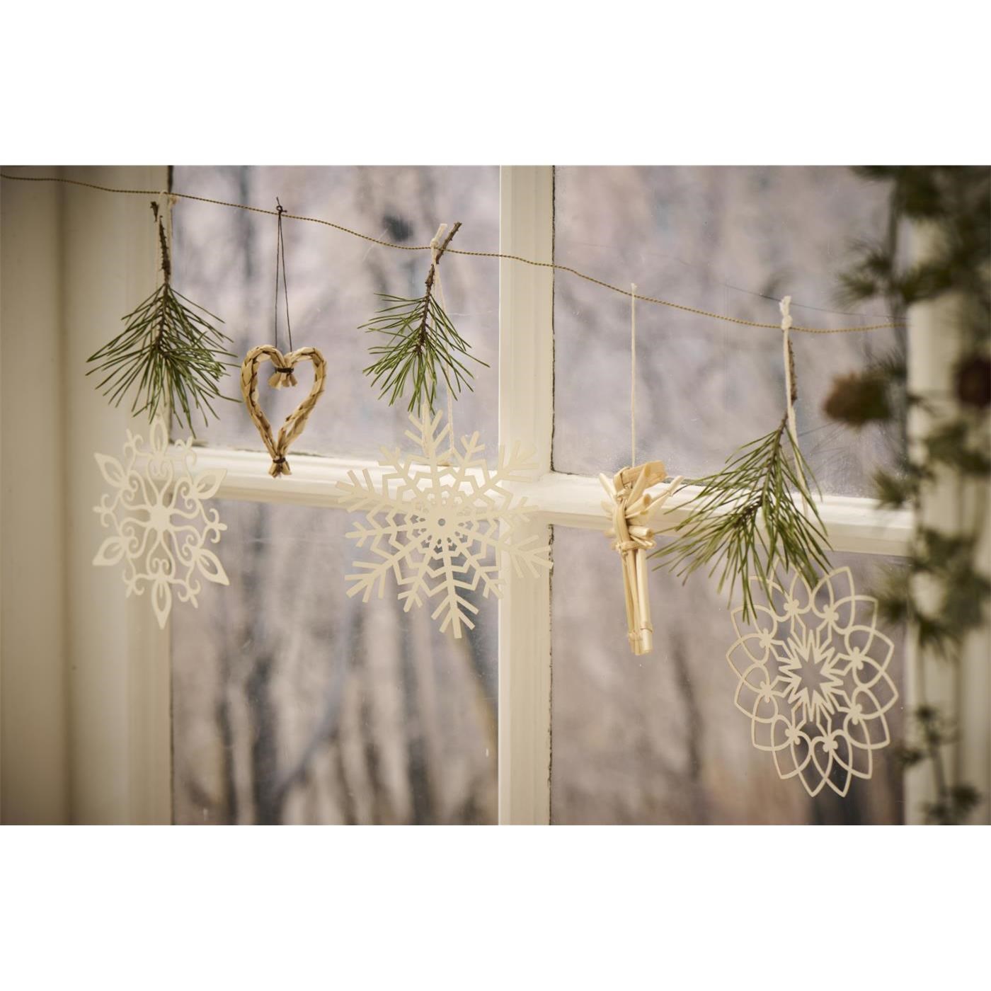Papírové vánoční ozdoby vločky Ib Laursen SET/3ks bílé_1