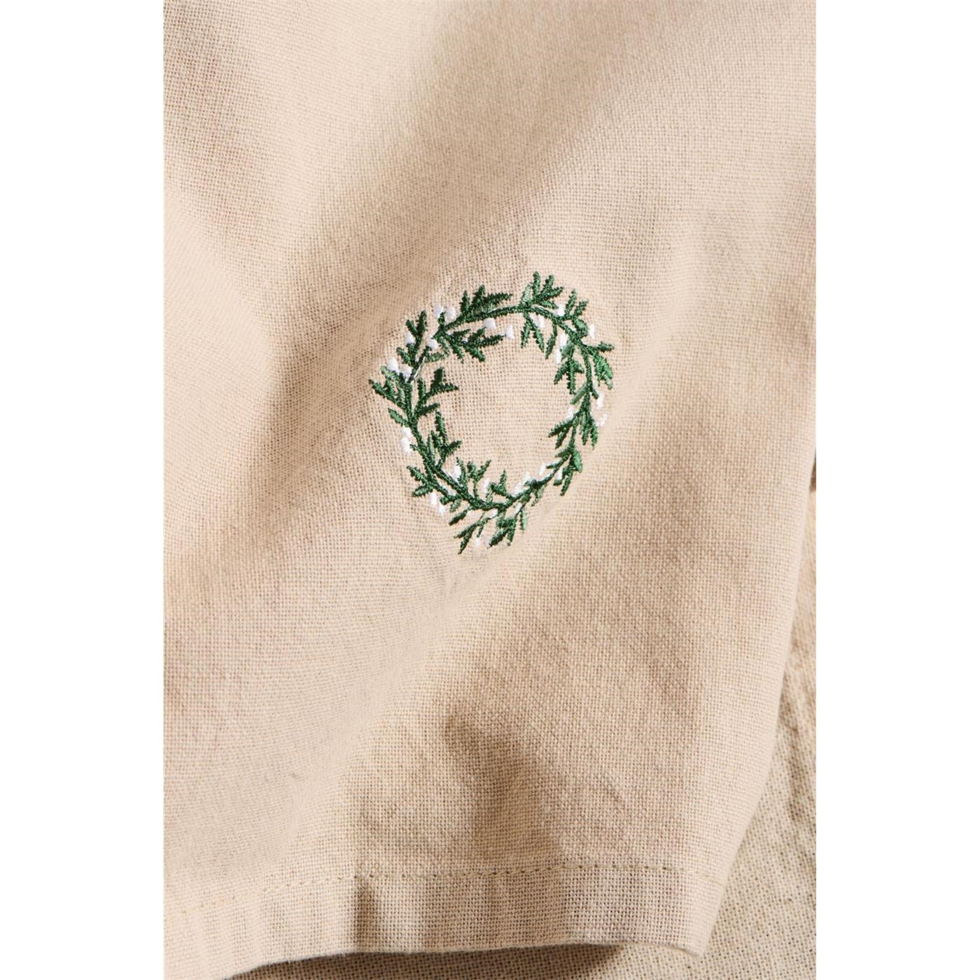 Bavlněný ubrousek s výšivkou Tradition Ib Laursen 40x40 cm béžový_1