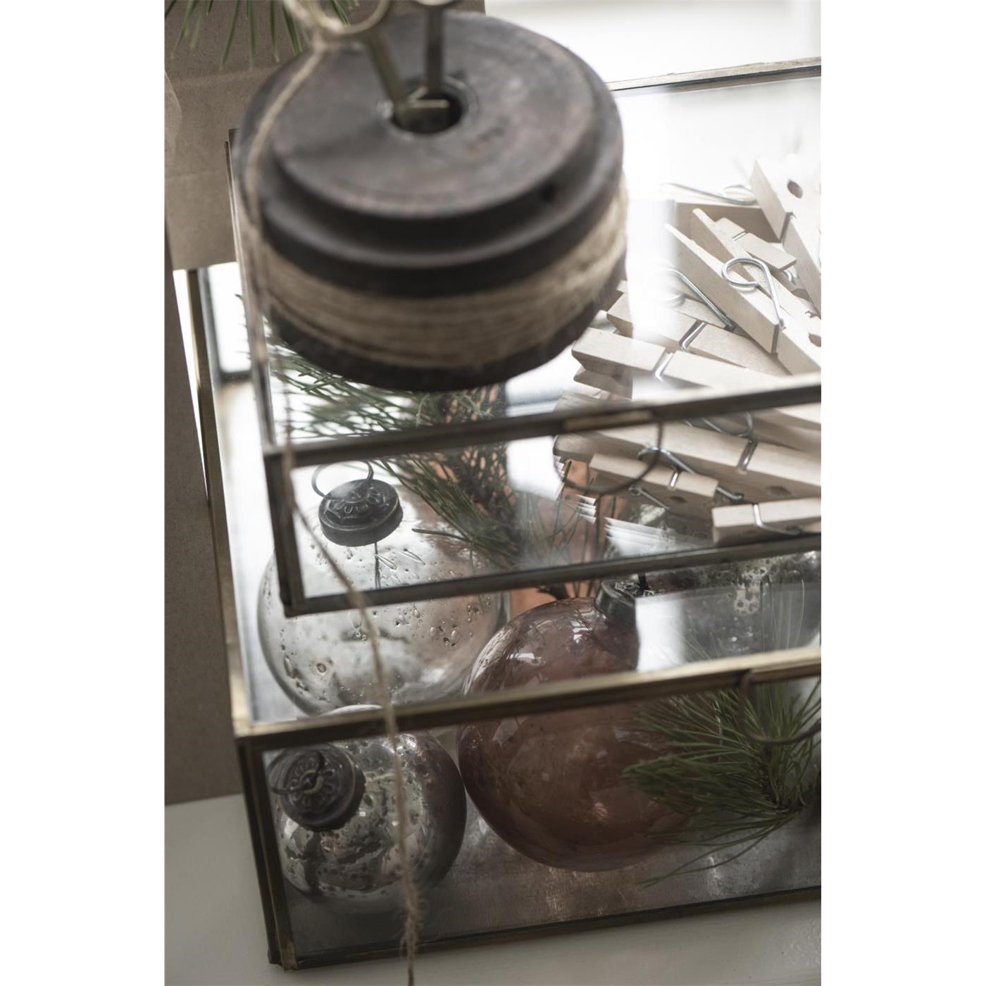 Skleněná vánoční ozdoba Ib Laursen P.8 cm starorůžová_1