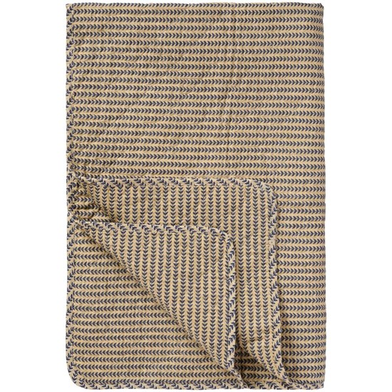 Prošívaná deka/přehoz Ib Laursen s modrými stonky 180x130 cm_0