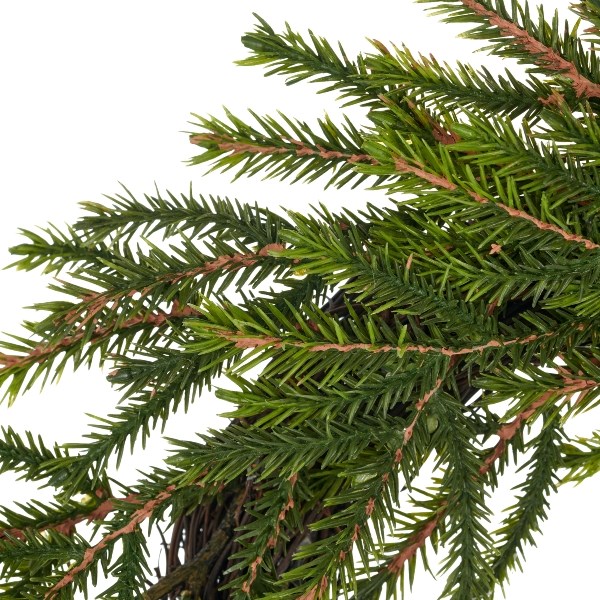 Umělý smrkový věnec 36cm zelený_0