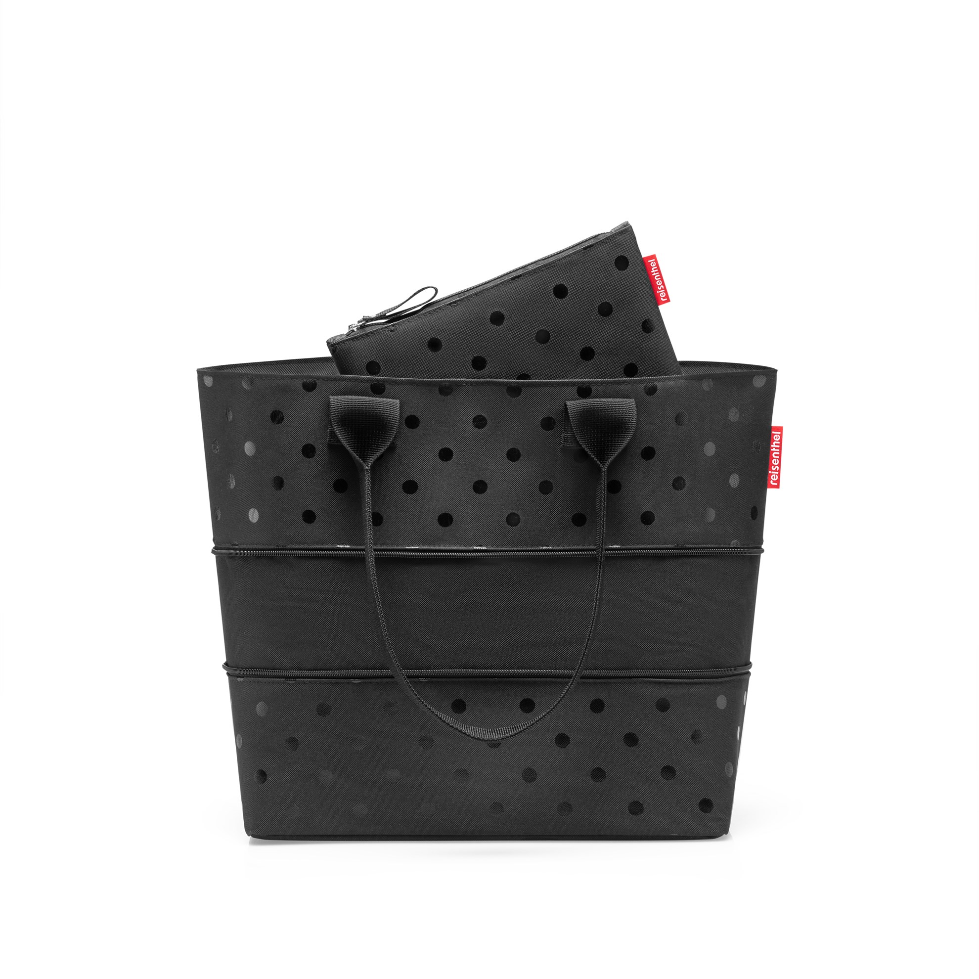Chytrá taška přes rameno Reisenthel Shopper e1 set #1 glossy dots black_3