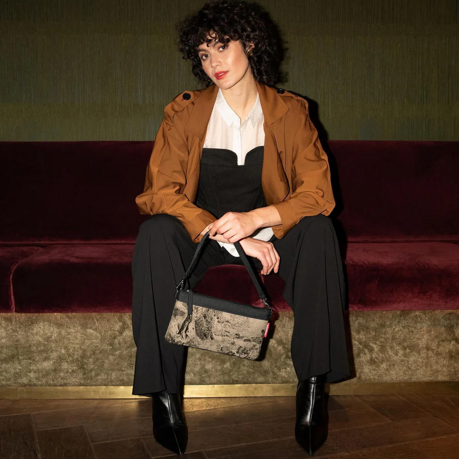 Psaníčko / pouzdro Reisenthel Mini Pouch jacquard brown_0