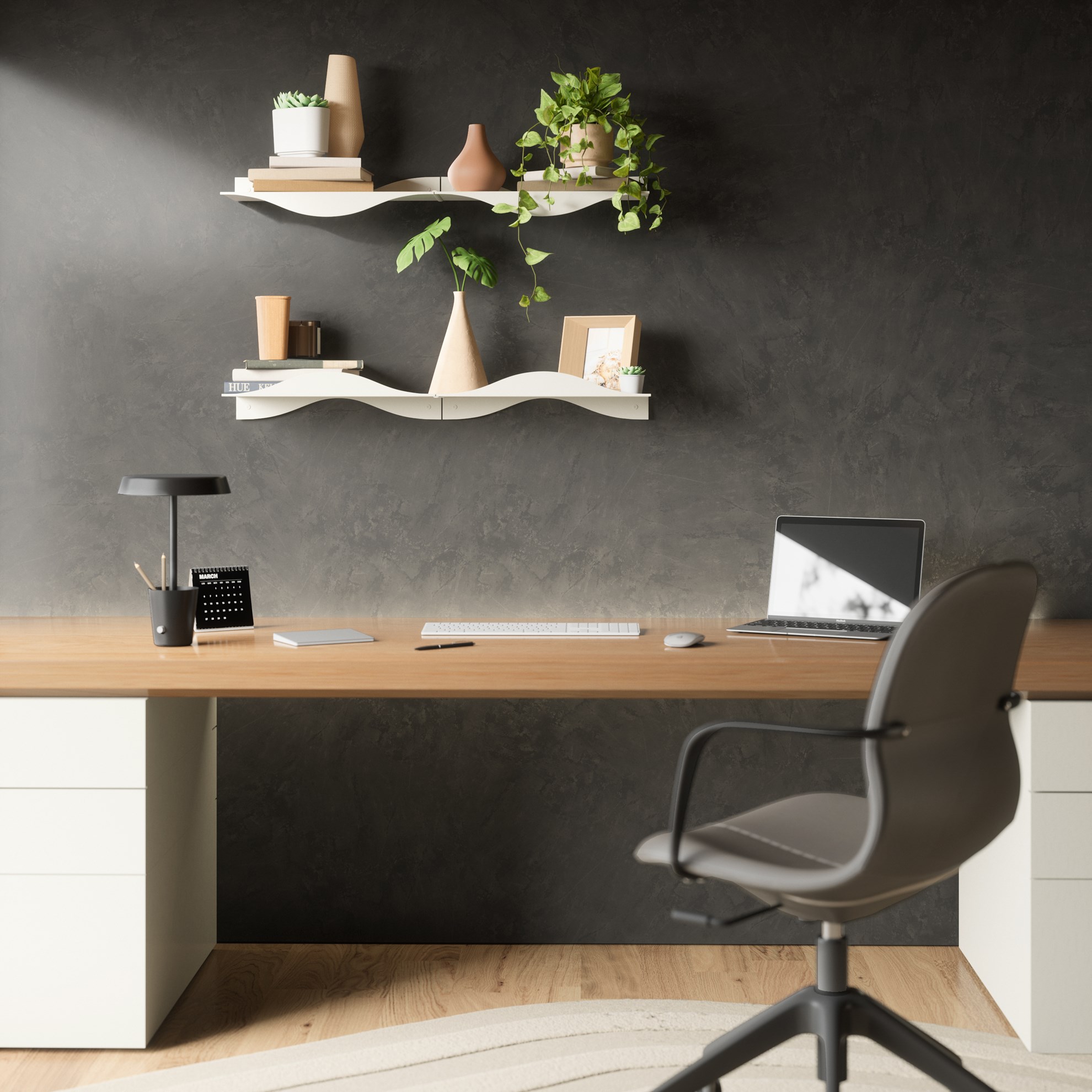 Dekorativní poličky Umbra SURF SET/2ks pískové_4