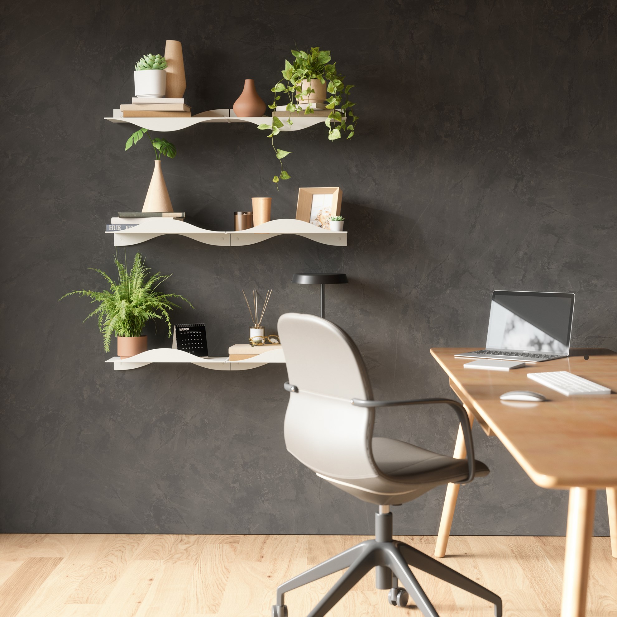 Dekorativní poličky Umbra SURF SET/2ks pískové_5