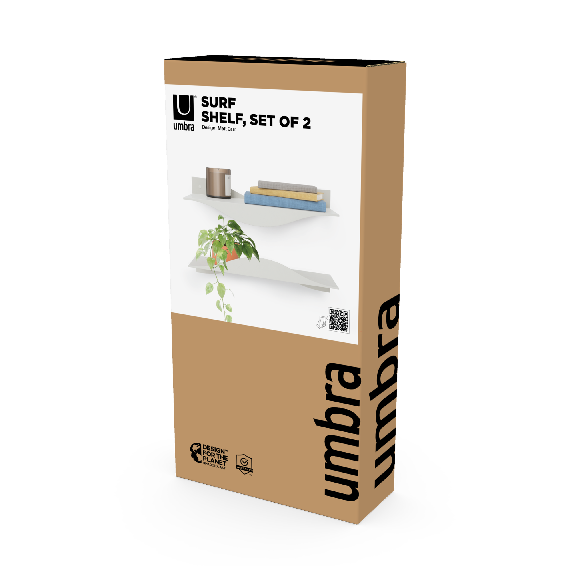 Dekorativní poličky Umbra SURF SET/2ks pískové_11