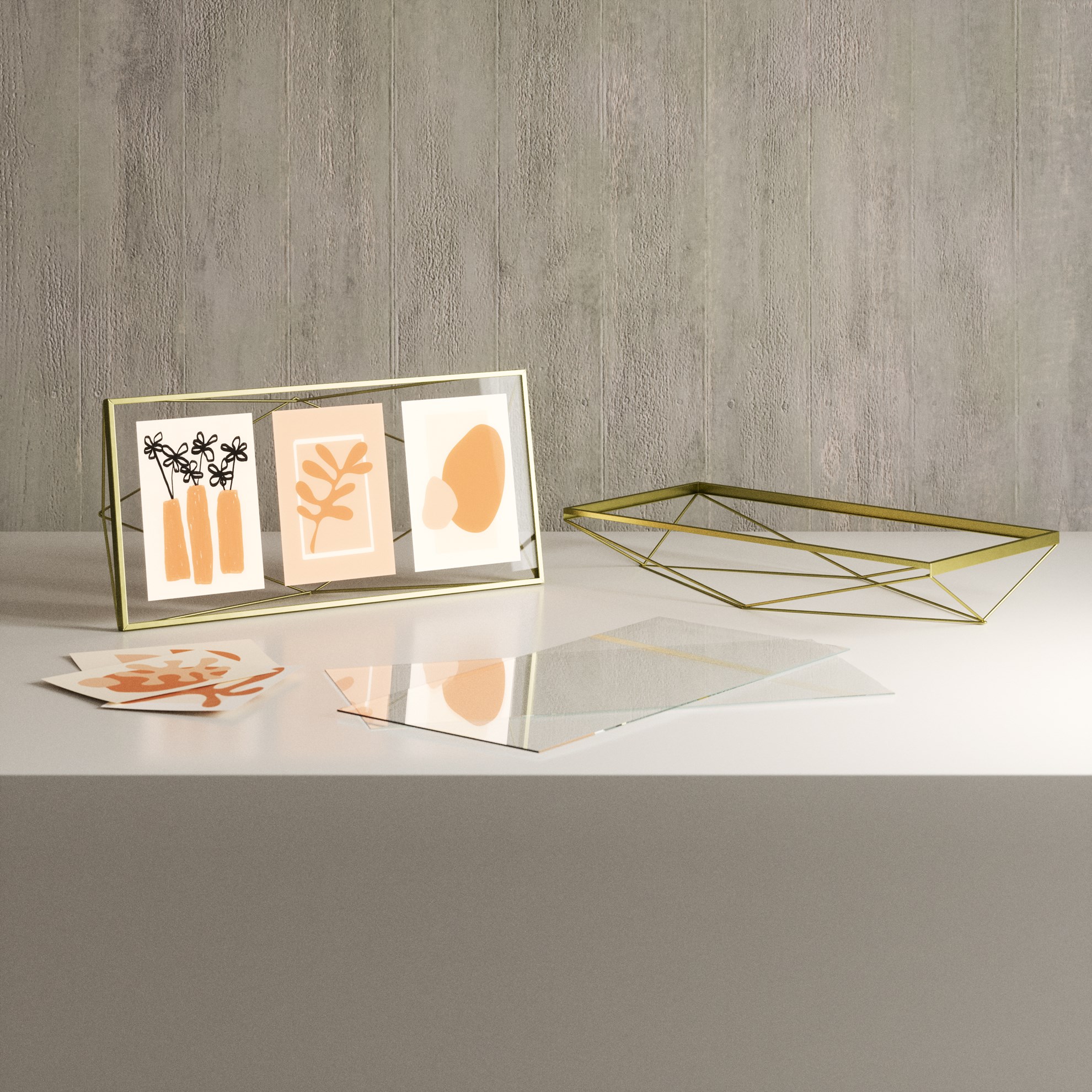 Fotorámeček Umbra PRISMA 48x23cm mosazný_2