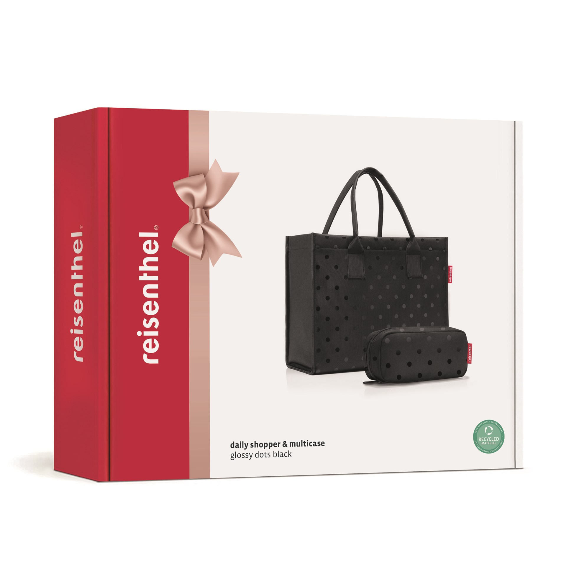 Taška přes rameno Reisenthel Daily Shopper set #1 glossy dots black_0