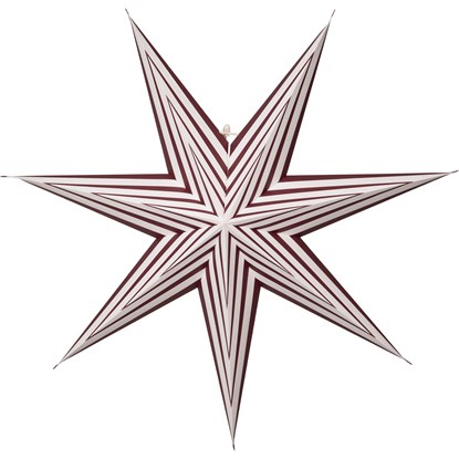 Vánoční papírová hvězda Stripe 60 cm bílá, bez světelného zdroje (083-00)_0