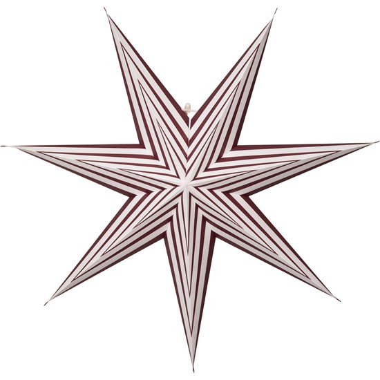 Vánoční papírová hvězda Stripe 60 cm bílá, bez světelného zdroje (083-00)_0