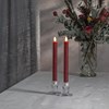 2x LED rustikální svíčka FLAMME 24,5x2,1 cm červená_0