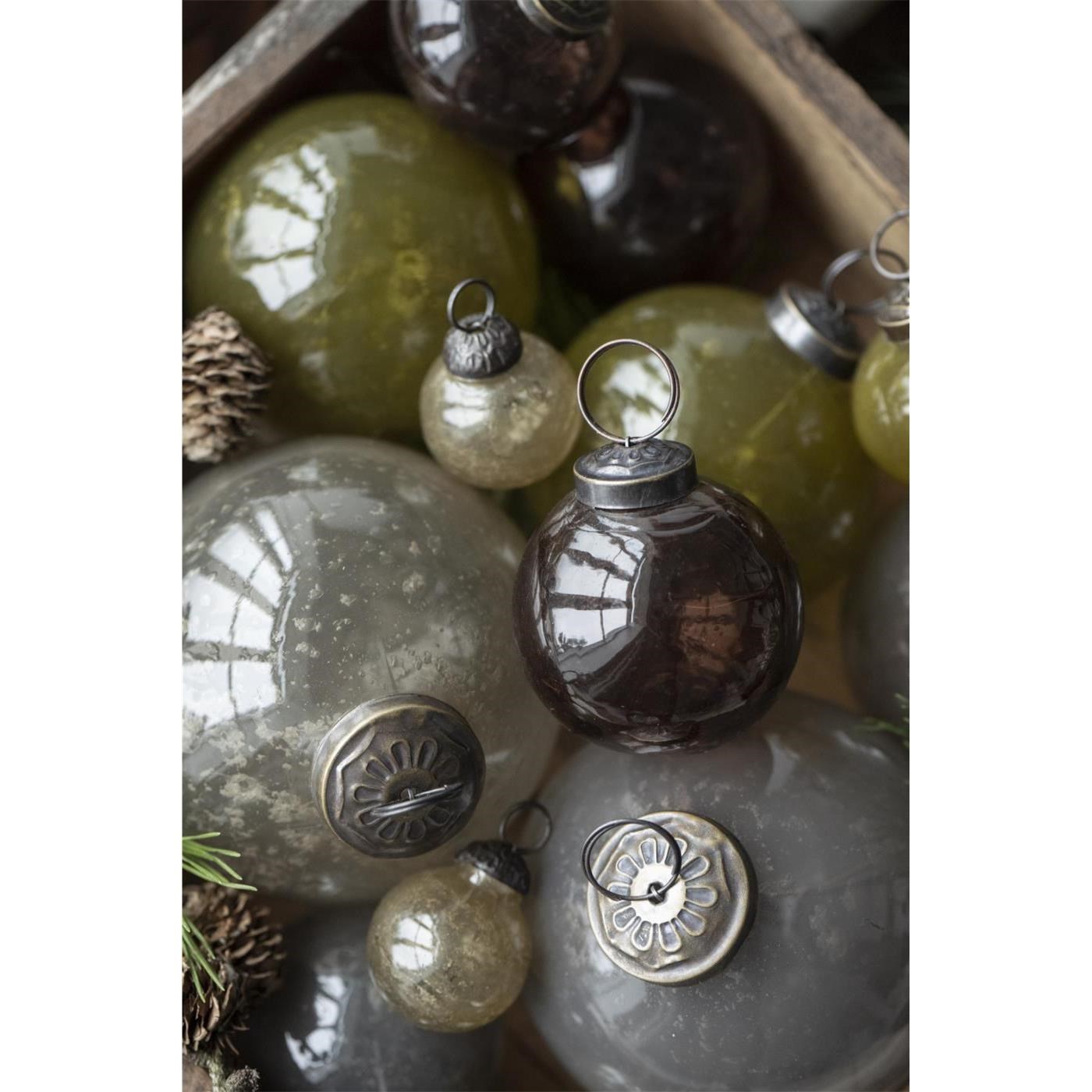 Skleněná vánoční ozdoba Ib Laursen P.9,5 cm autumn green_1