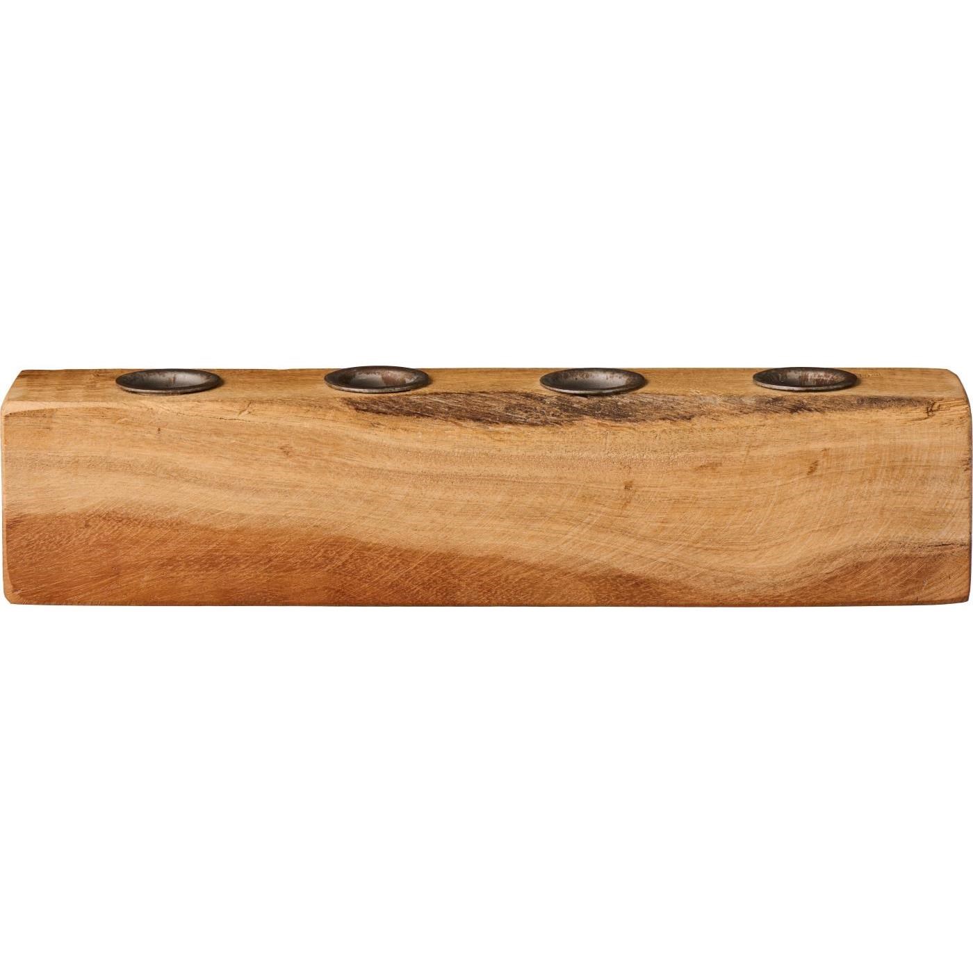 Dřevěný svícen Ib Laursen UNIQUE na 4 svíčky_0