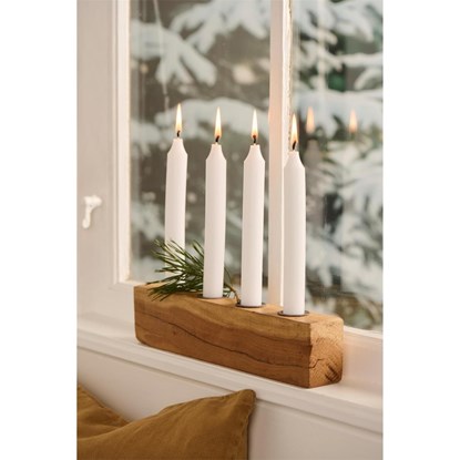Dřevěný svícen Ib Laursen UNIQUE na 4 svíčky_1