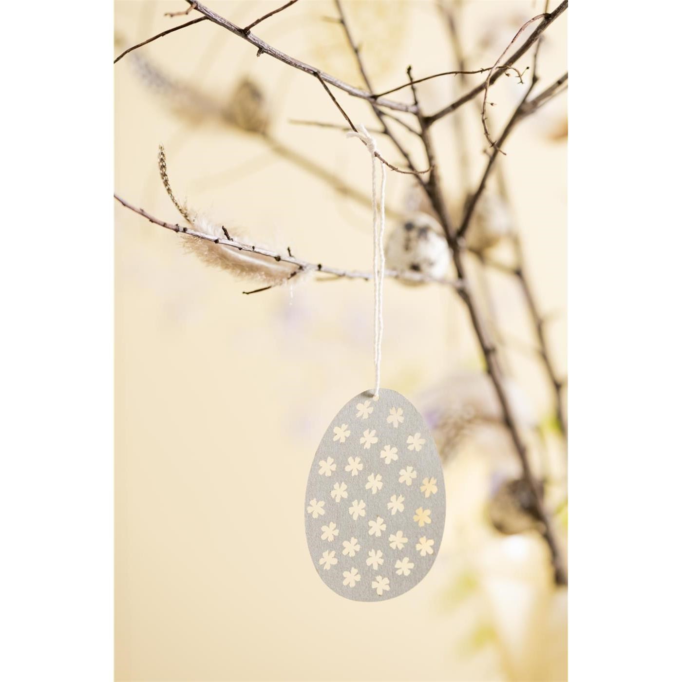 Papírová dekorační vajíčka Ib Laursen 2 druhy sv. šedá_1