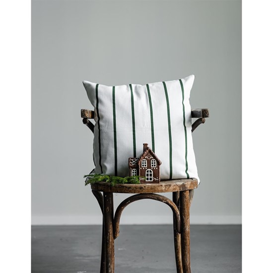Bavlněný povlak na polštář KARLSTORP white/green_2