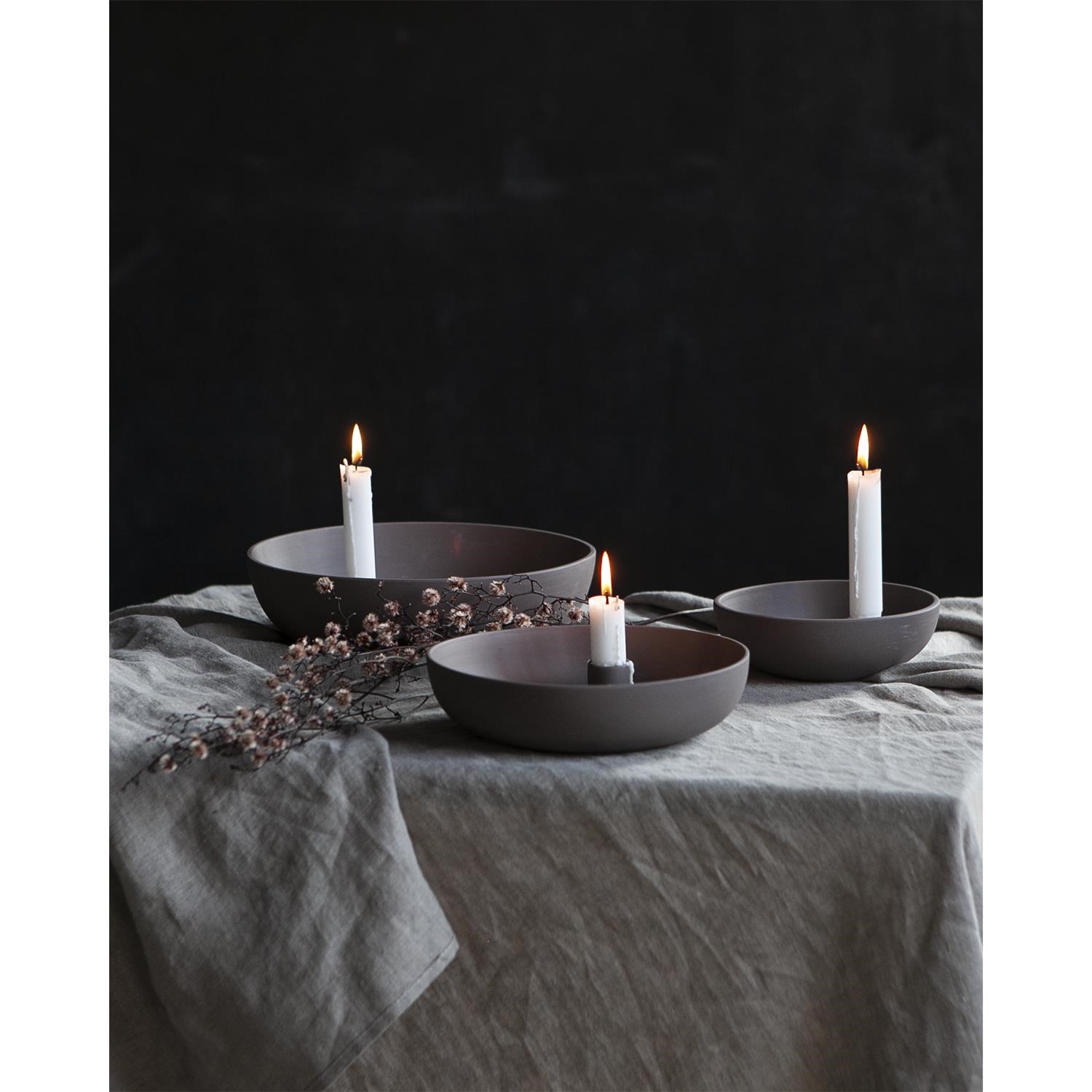 Keramický svícen LIDATORP L P.21cm hnědý_0