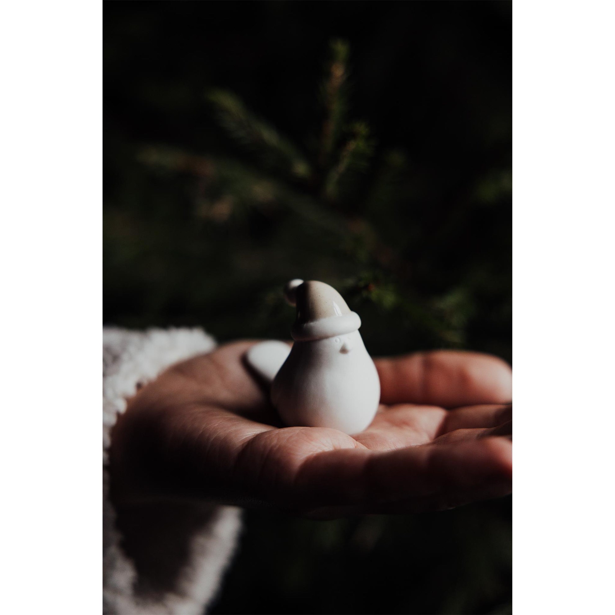 Keramická dekorace/ptáček ELIN malý V.5cm béžový_1