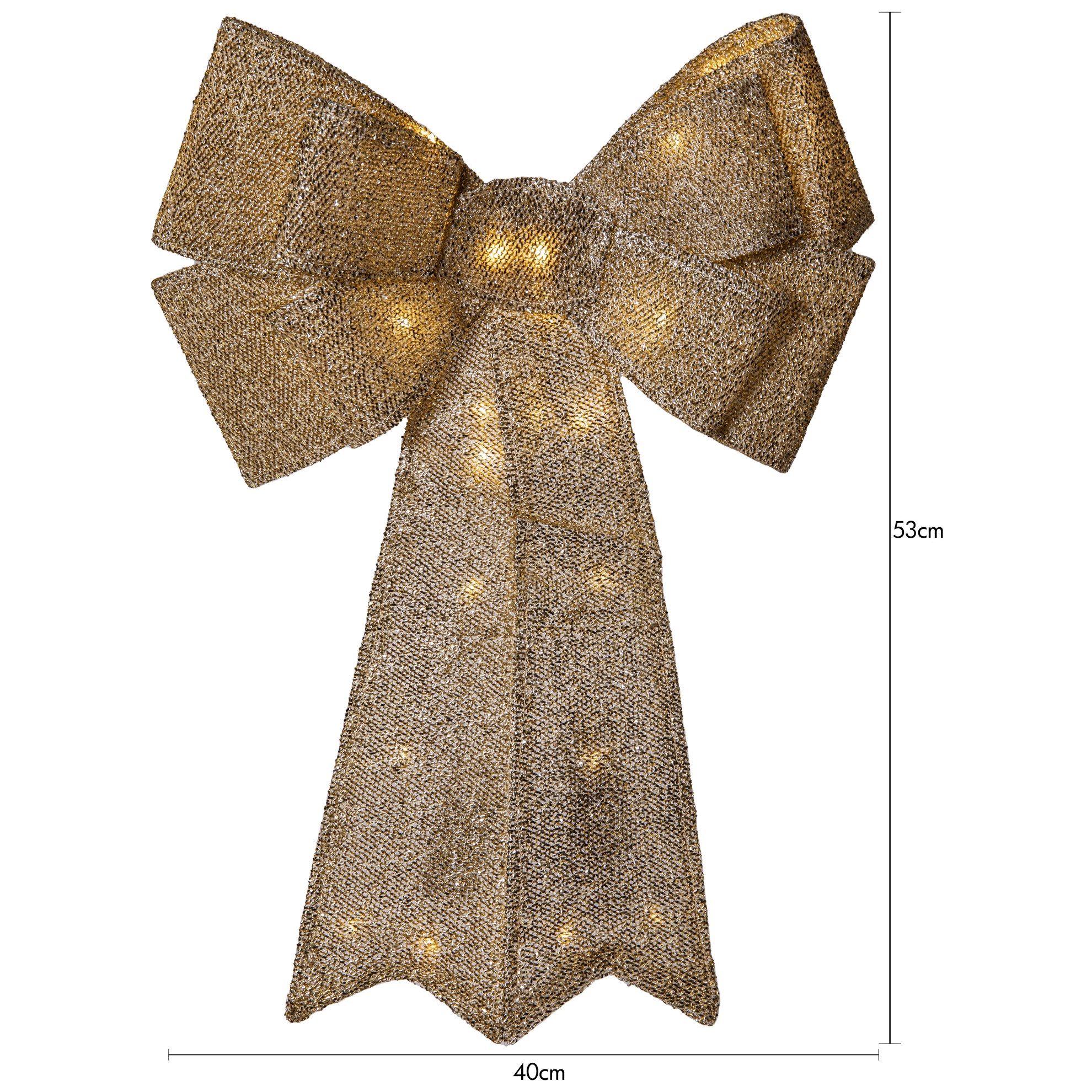 Velká mašle / dekorace zlatá_2