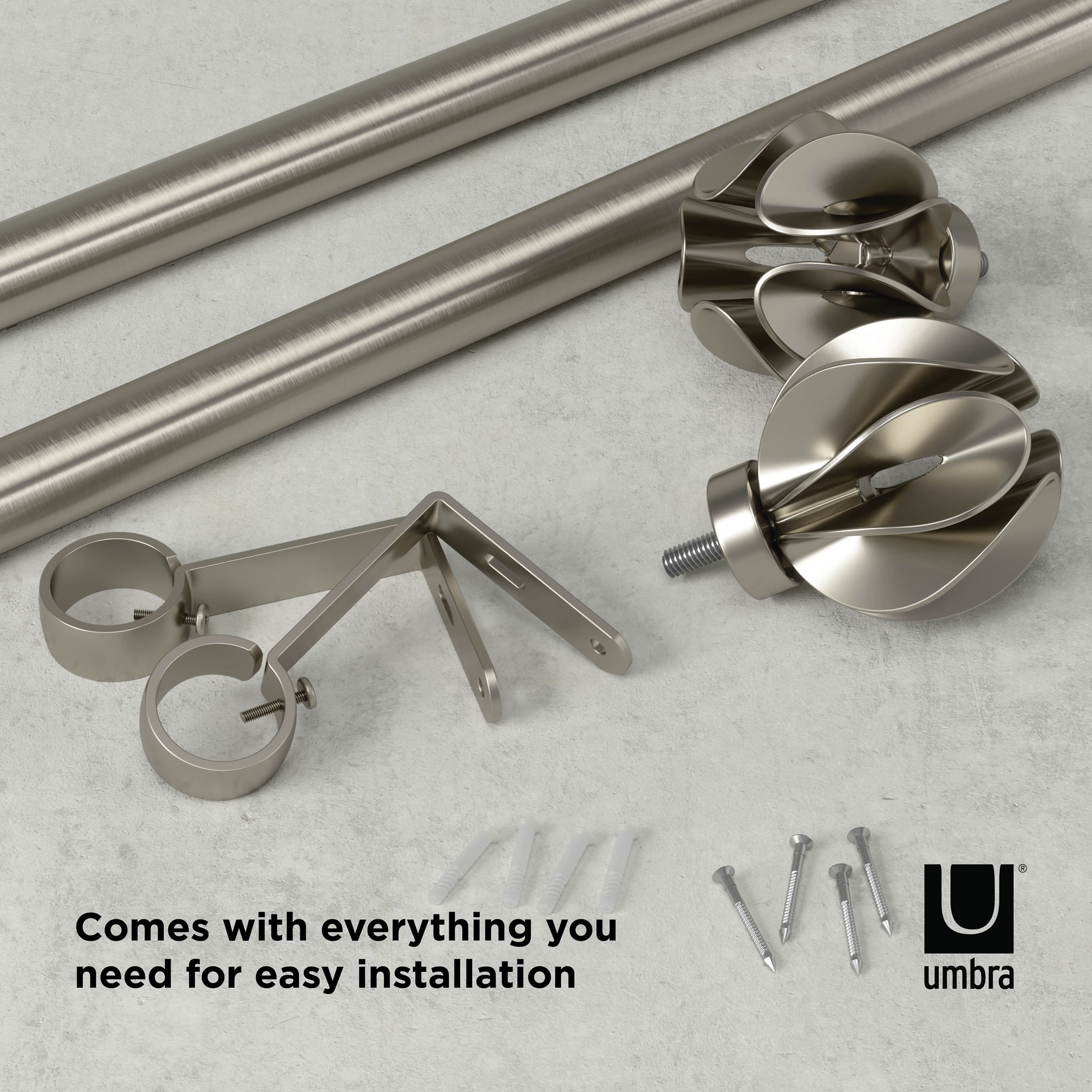 Rozšiřitelná garnýž BLOSSOM 106-305cm niklová_5