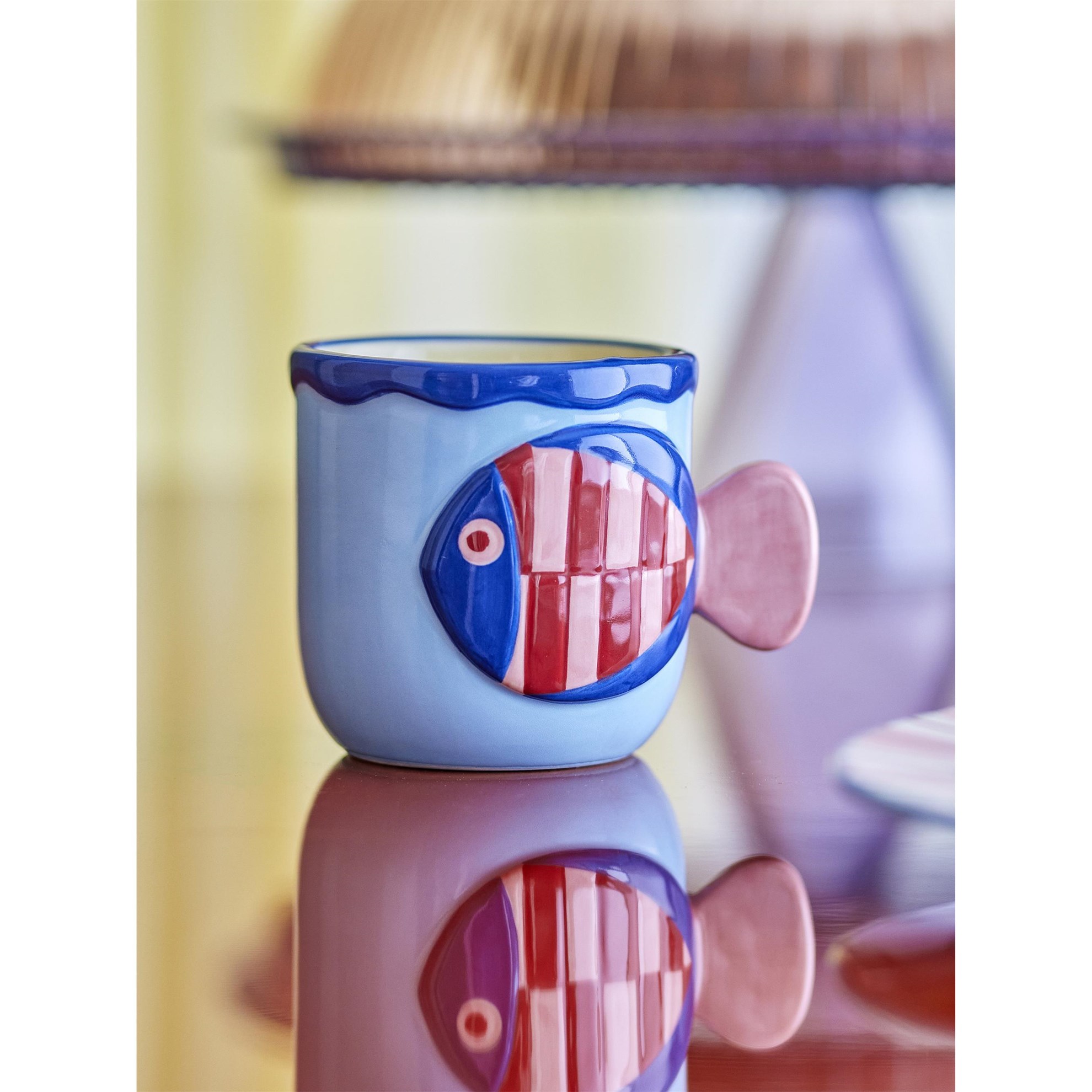 Sada dvou hrnků WILLY s motivem ryby, kamenina_3