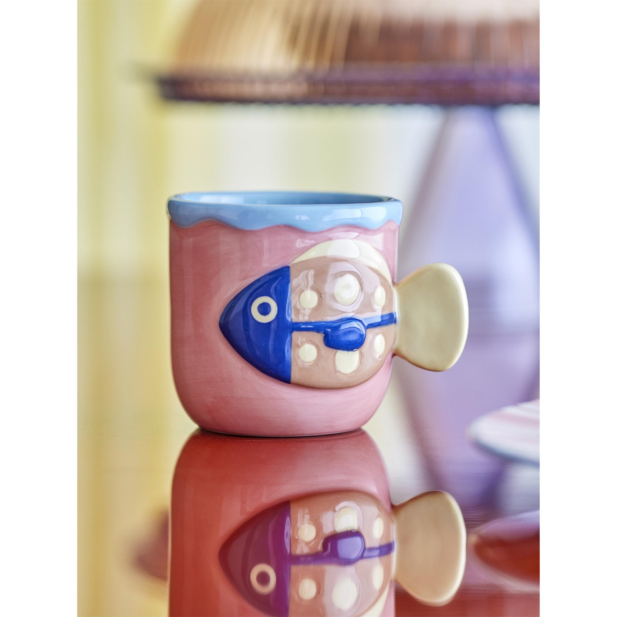 Sada dvou hrnků WILLY s motivem ryby, kamenina_4