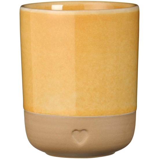 Kameninový šálek se srdíčkem Ib Laursen 190 ml žlutý_0