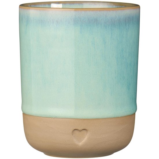 Kameninový šálek se srdíčkem Ib Laursen 190 ml světle zelený_0