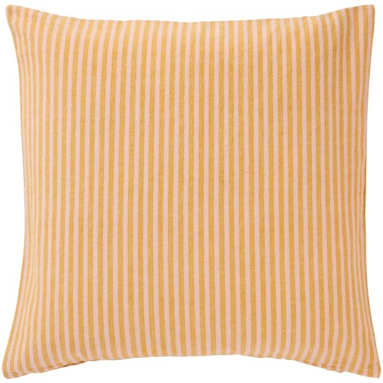Povlak na polštář Linea Ib Laursen s tenkými pruhy v hořčicové a světle růžové barvě_0