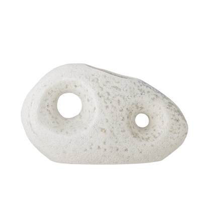 Kameninová váza CAIA 16 cm bílá_2