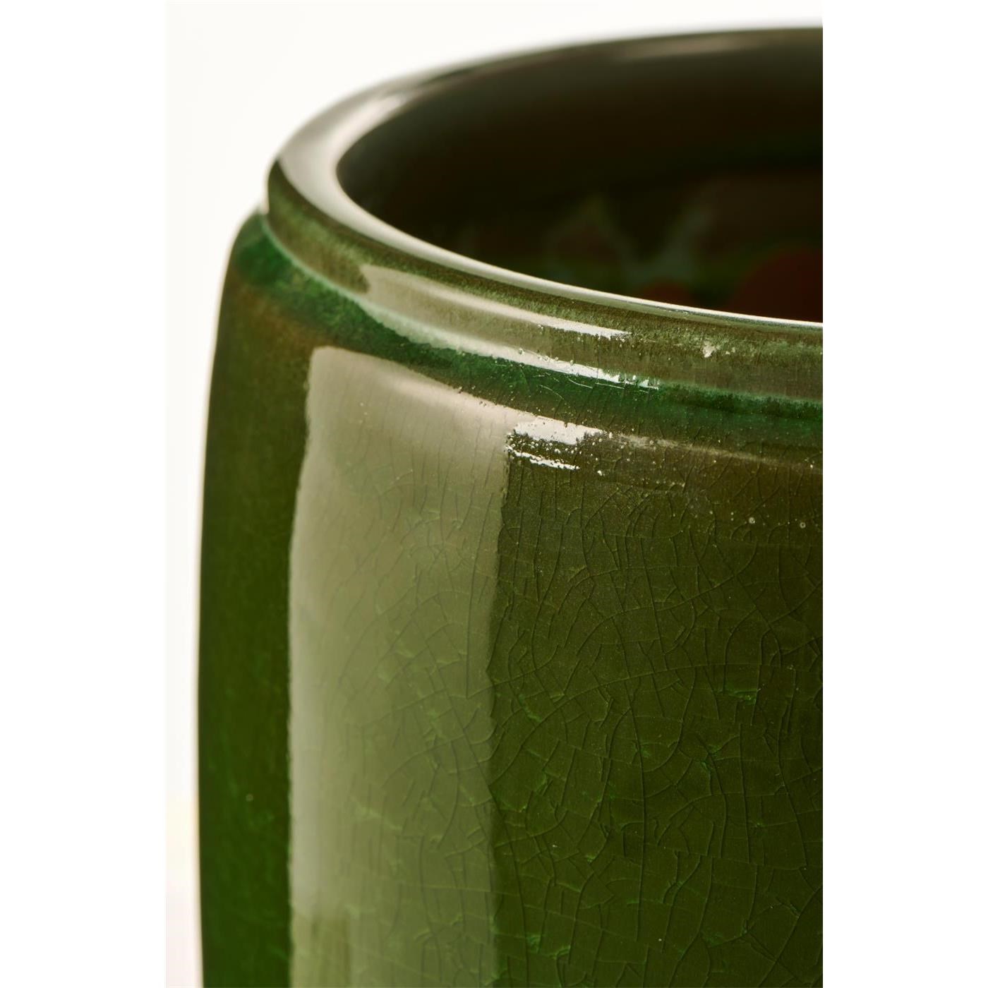 Sada 3 válcových květináčů Ib Laursen v olivově zelené barvě_4