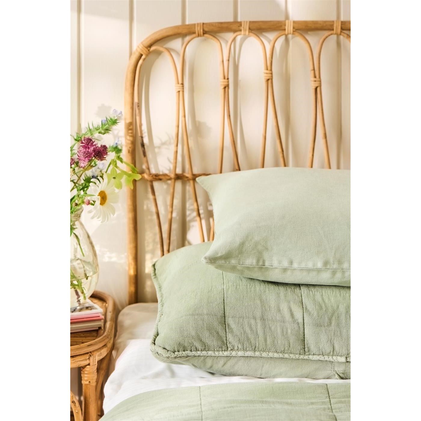 Prošívaný povlak na polštář k čelu postele Ib Laursen 50x90 cm pistachio_0