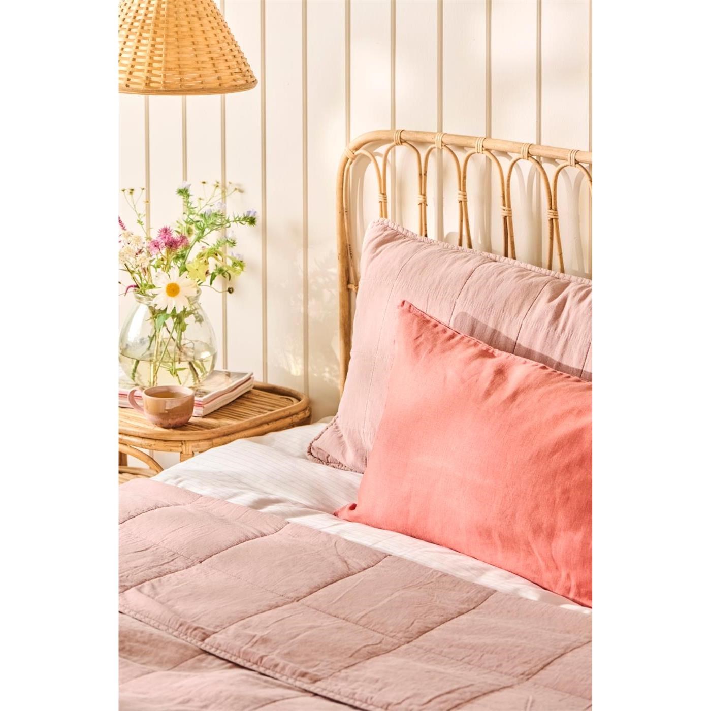 Prošívaný povlak na polštář k čelu postele Ib Laursen 50x90 cm dusty pink_0